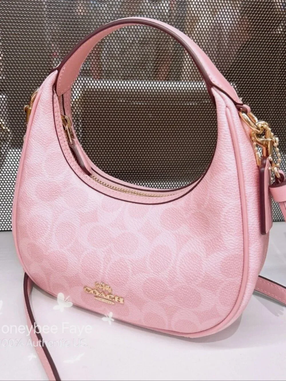 NWT Coach Carmen Mini Crossbody Bag CAM83 Powder Pink